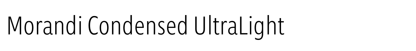 Morandi Condensed UltraLight